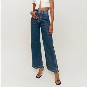 Reformation Blue Wide Leg Jeans